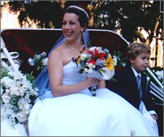 Stephanie & Trey in the carriage before the wedding